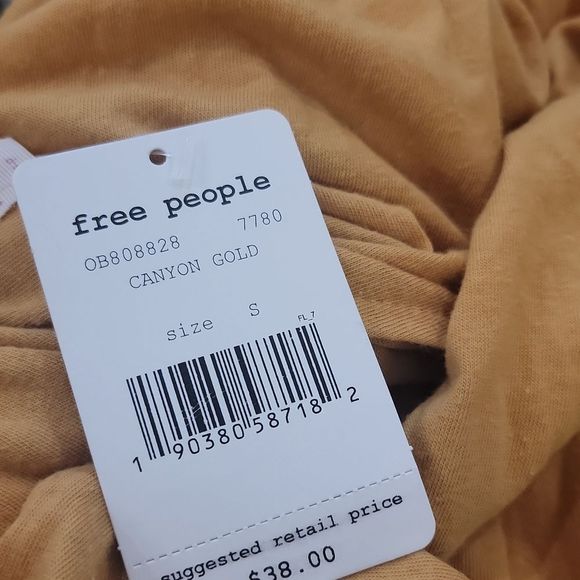 Free People Women's Movement No Sweat Crisscross Tank Top Yellow Small - Picture 4 of 4